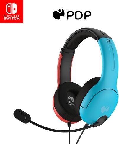 سماعة رأس ستيريو PDP Gaming LVL40 مع ميكروفون لجهاز Nintendo Switch - الكمبيوتر الشخصي، iPad، Mac، متوافق مع الكمبيوتر المحمول - ميكروفون عازل للضوضاء، خفيفة الوزن، مريحة وناعمة على الأذن، مقبس 3.5 ملم - أسود in Kuwait