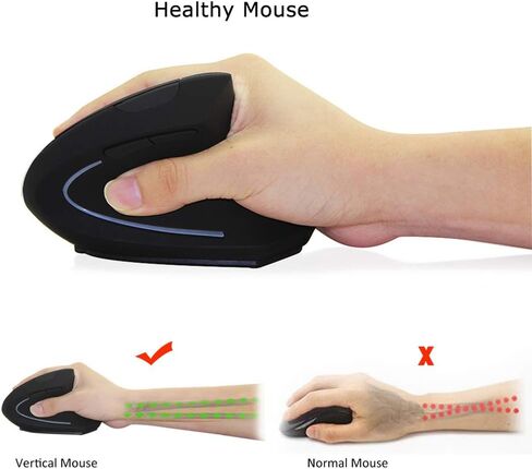 Jpwpowe Wired Right Hand Vertical Mouse Ergonomic Gaming Mouse 800 1200 1600 DPI USB Optical Wrist Mouse Mice in Saudi Arabia