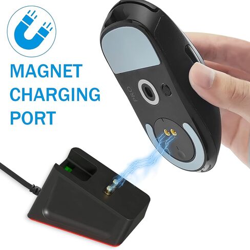 Upgraded Charging Dock with RGB Indicator Compatible with Logitech G502 X Lightspeed G Pro x Superlight Wireless Gaming Mouse,4.9Ft USB Charger Cable Stand fits for Logitech G502/G703/G903 X Game Mice in Saudi Arabia