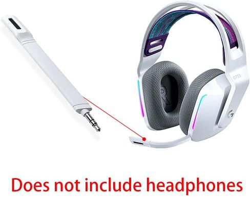 ميكروفون HUYUN بديل لعزل الصوت والضوضاء متوافق مع سماعة الألعاب Logit G733 Lightspeed RGB (أبيض) in Kuwait