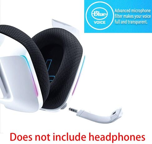 ميكروفون HUYUN بديل لعزل الصوت والضوضاء متوافق مع سماعة الألعاب Logit G733 Lightspeed RGB (أبيض) in Kuwait