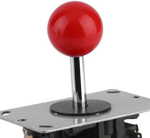 2 Pieces 35mm Arcade-Game Round Joystick Head Joystick's Round Balltop Round Topball Handle Rocker Ball Top Handle, Red in Saudi Arabia