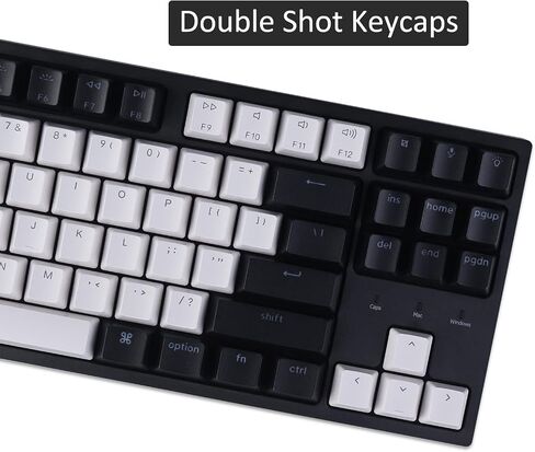 Keychron C1 87 Keys Wired Mechanical Keyboard for Mac Windows, 80% Layout Tenkeyless Gateron G Pro Red Switch White LED Backlit Double-Shot ABS Keycaps, USB-C Gaming Keyboard for Gamer/Typists/Office in Saudi Arabia