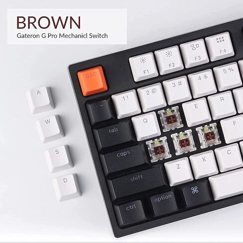 Keychron C1 87 Keys Wired Mechanical Keyboard for Mac Windows, 80% Layout Tenkeyless Gateron G Pro Red Switch White LED Backlit Double-Shot ABS Keycaps, USB-C Gaming Keyboard for Gamer/Typists/Office in Saudi Arabia