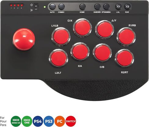 SUBSONIC - Arcade stick compatible with PS4, Xbox Serie X/S, Xbox One, PC, PS3 in Kuwait