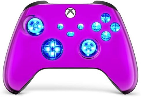 Silent Modz Custom Modded Controller 7 LED Colors Trigger Stopper w/Pro Grips compatible with Xbox Series S, Xbox Series X, Xbox One, and Windows (Treasure Abyss) in Kuwait