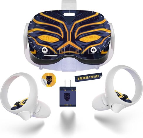 Black Cat Gold Helmet Skin Wrap Decal for Oculus Quest 2 Vinyl and Easy to Apply - Detailed Video Instructions Included, Purple in Saudi Arabia