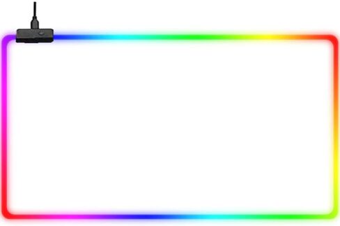 Gaming Mouse Pads RGB Mouse Pad White Extended Led Gaming Mouse Mat with USB Port 14 Lighting Modes Non Slip Rubber Base Keyboard Pads Gamer 23.6X11.8Inch in Saudi Arabia