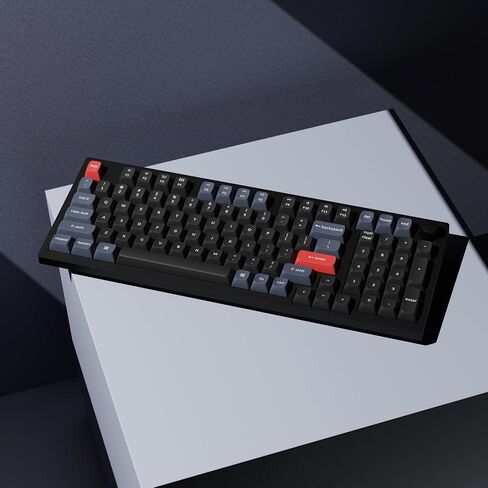 Keychron V5 Wired Custom Mechanical Keyboard Knob Version, 96% Layout QMK/VIA Programmable with Hot-swappable Keychron K Pro Brown Switch Compatible with Mac Windows Linux Black (Non-Transparent) in Saudi Arabia