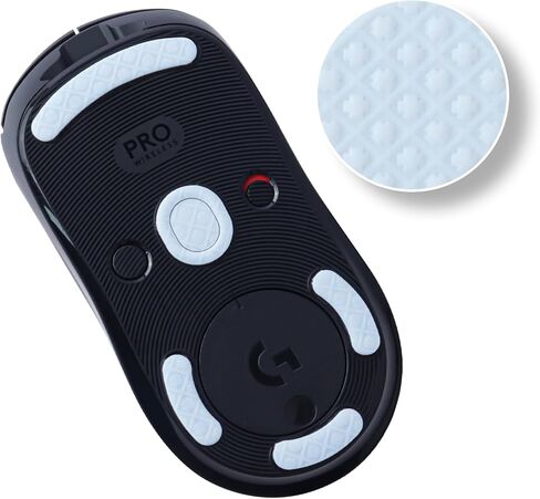 ملصقات أقدام الماوس قطعتان من أقدام الماوس فائقة السرعة تنزلق من أجل ماوس الألعاب اللاسلكي Logitech G PRO PTFE ثلاثي الأبعاد بنمط داكن رمادي بديل طقم أقدام الماوس in Kuwait