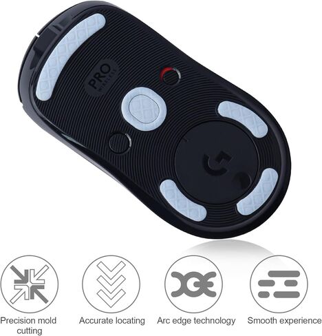 ملصقات أقدام الماوس قطعتان من أقدام الماوس فائقة السرعة تنزلق من أجل ماوس الألعاب اللاسلكي Logitech G PRO PTFE ثلاثي الأبعاد بنمط داكن رمادي بديل طقم أقدام الماوس in Kuwait