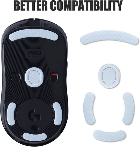 ملصقات أقدام الماوس قطعتان من أقدام الماوس فائقة السرعة تنزلق من أجل ماوس الألعاب اللاسلكي Logitech G PRO PTFE ثلاثي الأبعاد بنمط داكن رمادي بديل طقم أقدام الماوس in Kuwait