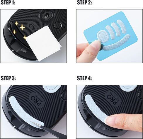 ملصقات أقدام الماوس قطعتان من أقدام الماوس فائقة السرعة تنزلق من أجل ماوس الألعاب اللاسلكي Logitech G PRO PTFE ثلاثي الأبعاد بنمط داكن رمادي بديل طقم أقدام الماوس in Kuwait