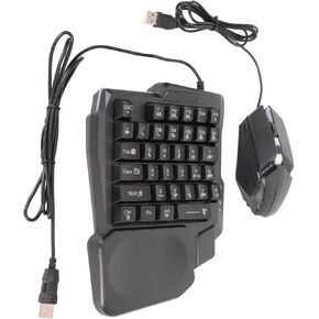 One Handed RGB Gaming Keyboard and Mouse Combo, Professional Half Keyboard Gaming Set, PUBG Gaming Mechanical Keyboard, for PUBG Mobile, League of Legends in Kuwait