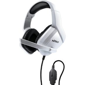 Nyko Ns-4500 Wired Headset for Nintendo Switch - Lightweight Headphones w/Adjustable Microphone - Compatible w/ PS4, PS5, Xbox One, Xbox X/S & Switch - Nintendo Switch Accessories (Black/Red) in Kuwait