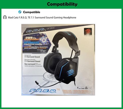 DowiTech Professional Cushion Headset Ear Pads Compatible with Mad Catz F.R.E.Q. TE 7.1 Surround Sound Gaming Headphone in Saudi Arabia