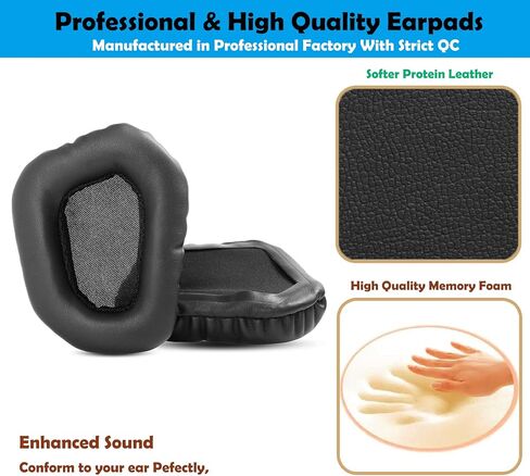 DowiTech Professional Cushion Headset Ear Pads Compatible with Mad Catz F.R.E.Q. TE 7.1 Surround Sound Gaming Headphone in Saudi Arabia