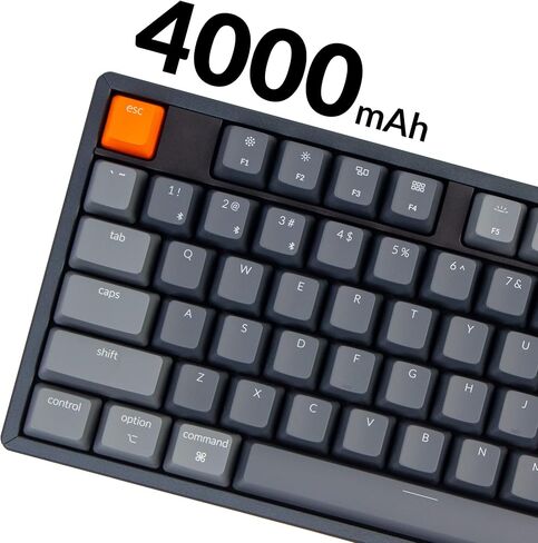 Keychron K10 Full Size 104 Keys Bluetooth Wireless/USB Wired Mechanical Gaming Keyboard for Mac with Gateron G Pro Red Switch/RGB Backlight/Multitasking Computer Keyboard for Windows, Aluminum Frame in Saudi Arabia