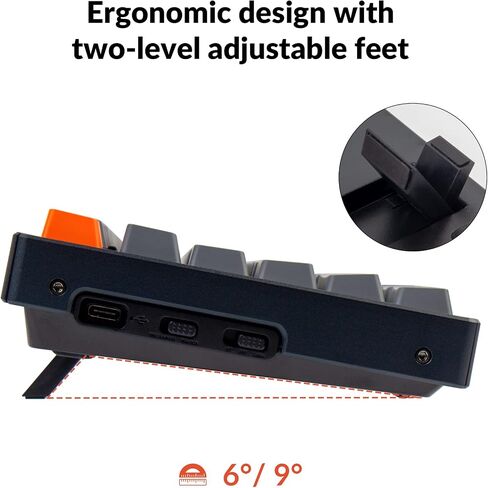 Keychron K10 Full Size 104 Keys Bluetooth Wireless/USB Wired Mechanical Gaming Keyboard for Mac with Gateron G Pro Red Switch/RGB Backlight/Multitasking Computer Keyboard for Windows, Aluminum Frame in Saudi Arabia