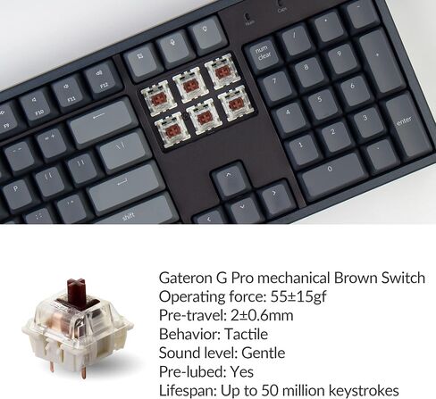 Keychron K10 Full Size 104 Keys Bluetooth Wireless/USB Wired Mechanical Gaming Keyboard for Mac with Gateron G Pro Red Switch/RGB Backlight/Multitasking Computer Keyboard for Windows, Aluminum Frame in Saudi Arabia