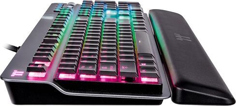 لوحة مفاتيح Thermaltake Argent K6 RGB ميكانيكية منخفضة الشكل للألعاب Cherry MX Red ، لوحة Alumiunm العلوية، مقبض متعدد الوظائف ، مسند المعصم ، GKB-KB6-LRSRUS-01 in Saudi Arabia