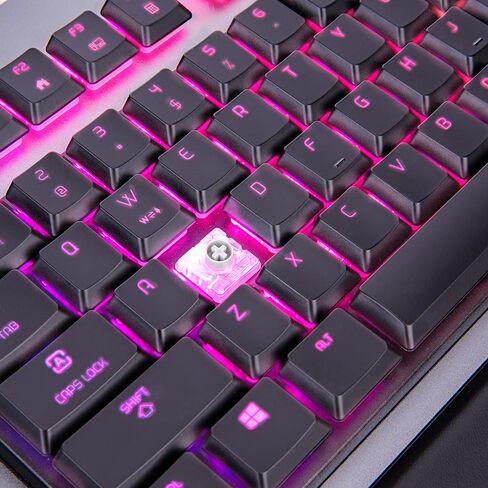 لوحة مفاتيح Thermaltake Argent K6 RGB ميكانيكية منخفضة الشكل للألعاب Cherry MX Red ، لوحة Alumiunm العلوية، مقبض متعدد الوظائف ، مسند المعصم ، GKB-KB6-LRSRUS-01 in Saudi Arabia