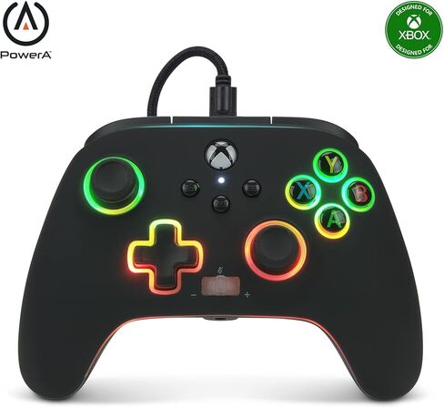 وحدة التحكم السلكية المحسنة PowerA Spectra Infinity لأجهزة Xbox Series X|S - أبيض (حصريًا من Amazon)، لوحة ألعاب، وحدة تحكم لألعاب الفيديو، تعمل مع Xbox One وWindows 10/11، مرخصة رسميًا in Saudi Arabia