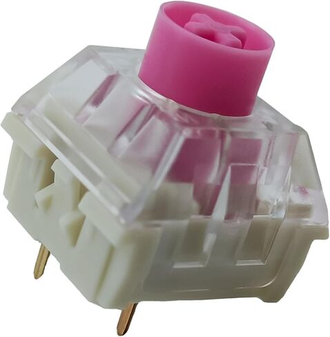 Zjmehty Silent Keyboard Switches,Kailh Box Silent Pink Switches for Mechanical Keyboard,3-pin 35gf Linear/Typing&Gaming/Waterproof Switches(Mute Pink,108Pcs) in Saudi Arabia