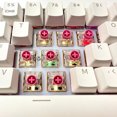 Zjmehty Silent Keyboard Switches,Kailh Box Silent Pink Switches for Mechanical Keyboard,3-pin 35gf Linear/Typing&Gaming/Waterproof Switches(Mute Pink,108Pcs) in Saudi Arabia