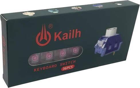 Zjmehty Silent Keyboard Switches,Kailh Box Silent Pink Switches for Mechanical Keyboard,3-pin 35gf Linear/Typing&Gaming/Waterproof Switches(Mute Pink,108Pcs) in Saudi Arabia
