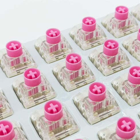 Zjmehty Silent Keyboard Switches,Kailh Box Silent Pink Switches for Mechanical Keyboard,3-pin 35gf Linear/Typing&Gaming/Waterproof Switches(Mute Pink,108Pcs) in Saudi Arabia
