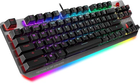 ASUS ROG Strix Scope NX TKL | 80% Gaming Mechanical Keyboard, ROG NX Red Linear Switches, Detachable Cable, Stealth Key, Aura Sync, Programmable Macros, Aluminum Top in Saudi Arabia