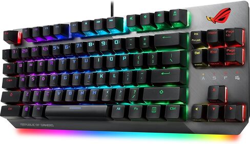ASUS ROG Strix Scope NX TKL | 80% Gaming Mechanical Keyboard, ROG NX Red Linear Switches, Detachable Cable, Stealth Key, Aura Sync, Programmable Macros, Aluminum Top in Saudi Arabia