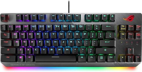 ASUS ROG Strix Scope NX TKL | 80% Gaming Mechanical Keyboard, ROG NX Red Linear Switches, Detachable Cable, Stealth Key, Aura Sync, Programmable Macros, Aluminum Top in Saudi Arabia