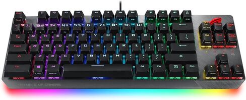 ASUS ROG Strix Scope NX TKL | 80% Gaming Mechanical Keyboard, ROG NX Red Linear Switches, Detachable Cable, Stealth Key, Aura Sync, Programmable Macros, Aluminum Top in Saudi Arabia