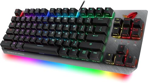ASUS ROG Strix Scope NX TKL | 80% Gaming Mechanical Keyboard, ROG NX Red Linear Switches, Detachable Cable, Stealth Key, Aura Sync, Programmable Macros, Aluminum Top in Saudi Arabia