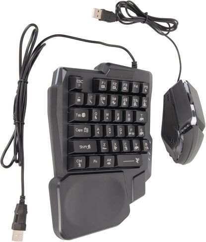 One Handed RGB Gaming Keyboard and Mouse Combo, Professional Half Keyboard Gaming Set, PUBG Gaming Mechanical Keyboard, for PUBG Mobile, League of Legends in Kuwait