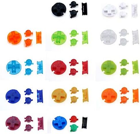 Plastic Power ON Off Buttons Keypads Replacement for Gameboy Color GBC Button A B Control Button D Pads (Black) in Kuwait