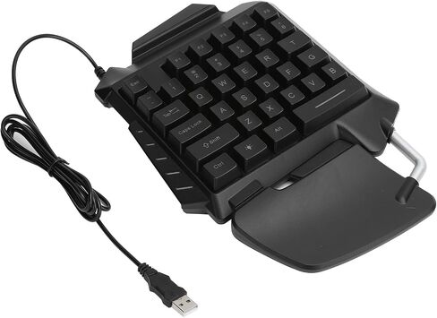 V بيست لايف كيبورد العاب ميكانيكي محمول بيد واحدة، 35 مفتاح USB سلكي مع اضاءة خلفية LED، التوصيل والتشغيل in Saudi Arabia
