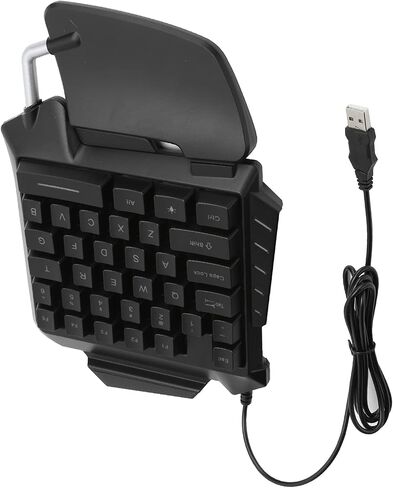 V بيست لايف كيبورد العاب ميكانيكي محمول بيد واحدة، 35 مفتاح USB سلكي مع اضاءة خلفية LED، التوصيل والتشغيل in Saudi Arabia