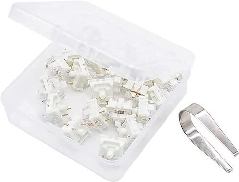 Granvela OUTEMU مفاتيح بيضاء صامتة 3 مفاتيح مفاتيح دبوس حزمة استبدال 20 - Gateron & Cherry MX مكافئة DIY مفاتيح قابلة للاستبدال للوحة مفاتيح الألعاب الميكانيكية in Kuwait