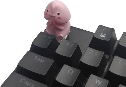 Backboon أغطية مفاتيح ألعاب مبتكرة ومثيرة للاهتمام مخصصة يدويًا ل Cherry MX Switches لوحة مفاتيح الألعاب الميكانيكية (Little Dingding1) in Kuwait
