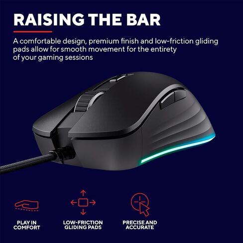 GXTrust Ybar+ High Performance Gaming Mouse 25,600 DPI, Black in Kuwait