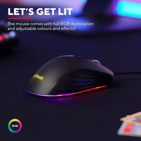 GXTrust Ybar+ High Performance Gaming Mouse 25,600 DPI, Black in Kuwait