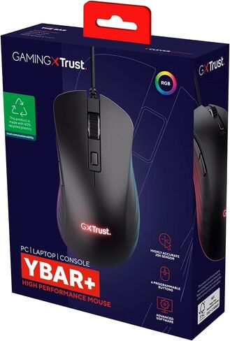 GXTrust Ybar+ High Performance Gaming Mouse 25,600 DPI, Black in Kuwait