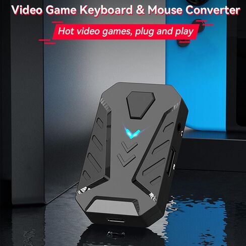 Diydeg One Handed RGB Gaming Keyboard and Mouse Combo for Master Pro for PS5 4 for Switch, Half Hand Keyboard Mouse Converter Combo Wired Keypad Mouse Adapter Set, Mobile Game Converter in Kuwait