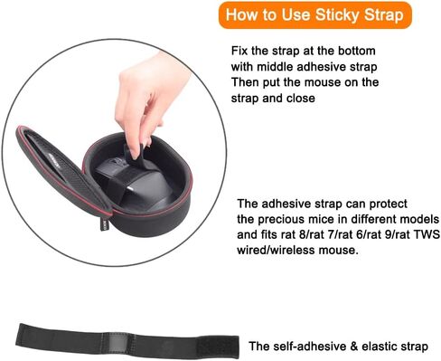 RLSOCO Case for Mad Catz Rat Mouse ：Rat air/Rat 8/Rat 9/Rat 7/Rat pro x3/Rat dws Wireless and Wired Mouse (Carrying Case Only) in Saudi Arabia