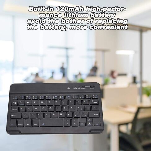 توسوني كيبورد USB مع اللغة الانجليزية الروسية، كيبورد كمبيوتر لاسلكي رفيع 7 انش قابل لاعادة الشحن، كيبورد بلوتوث لنظام اندرويد لنظام ويندوز واي او اس in Kuwait