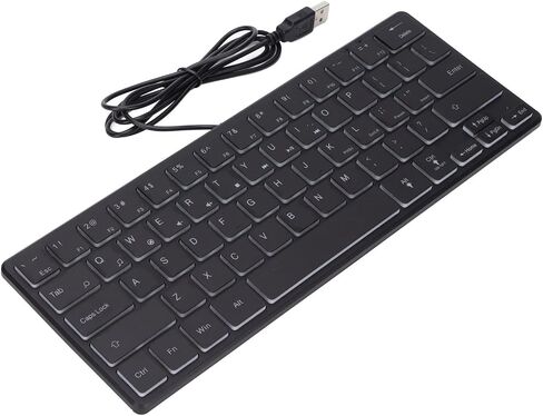 اشاتا كيبورد العاب سلكي صغير بمنفذ USB بـ64 مفتاح واضاءة خلفية RGB للكمبيوتر المكتبي والنوت بوك والتوصيل والتشغيل in Saudi Arabia