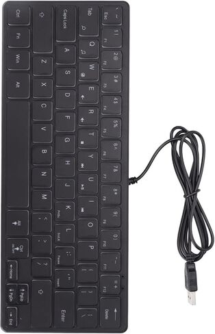 اشاتا كيبورد العاب سلكي صغير بمنفذ USB بـ64 مفتاح واضاءة خلفية RGB للكمبيوتر المكتبي والنوت بوك والتوصيل والتشغيل in Saudi Arabia